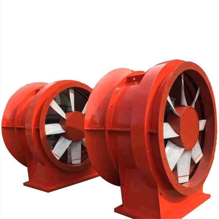 Mine suction double impeller fan